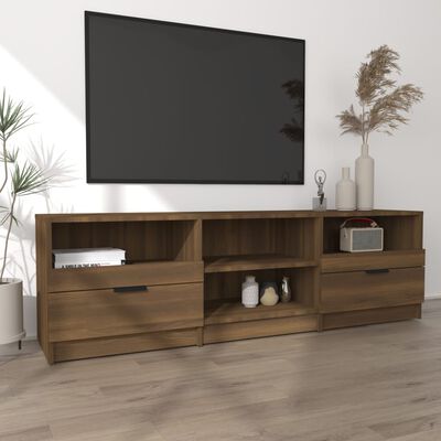 vidaXL Comodă TV, stejar maro, 150x33,5x45 cm, lemn prelucrat
