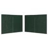 vidaXL Perete lateral cort petrecere, 2 buc., verde, PE, cu fermoar