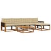 vidaXL Set de canapele de exterior 6 buc. Natural și Bej