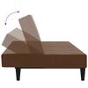 vidaXL Canapea extensibilă cu 2 locuri cu taburet, maro, microfibră