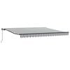vidaXL Copertină retractabilă manual, antracit/alb, 400x300 cm