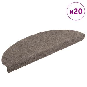 vidaXL Covorașe autoadezive pentru scări, 20 buc., 65x21x4 cm, bej, semirotunde, mari