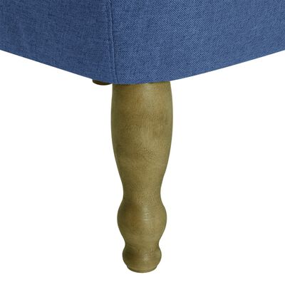 vidaXL Scaune stil franțuzesc, 2 buc., albastru, material textil