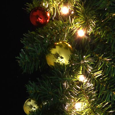 vidaXL Ghirlandă de Crăciun decorată cu globuri și lumini LED, 5 m
