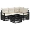 vidaXL Set de canapele pentru grădină 5 pcs Negru poliratan