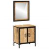 vidaXL Set mobilier de baie, 2 piese, fier și lemn masiv de mango