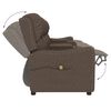 vidaXL Fotoliu masaj rabatabil cu 4 locuri/suport pahar, taupe, textil