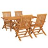 vidaXL Set mobilier de grădină, 5 piese, lemn masiv de tec