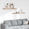 vidaXL Raft de perete cu raft 2 pcs Maro 115 x 9 x 3 cm Lemn compozit