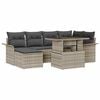 vidaXL Set de canapele pentru grădină 7 buc. Gri deschis Rattan poli