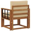 vidaXL Canapea de exterior Lemn de acacia solid și poliester natural