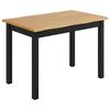 VidaXL Masă de dining EKAI Negru 112 x 70 x 76,5 cm Lemn masiv de pin