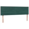 vidaXL Pat box spring cu saltea, Verde &icirc;nchis, 140x210 cm, catifea