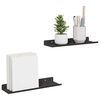 vidaXL Raft suspendat Pe perete 2 pcs Negru 30 x 9 x 2,5 cm Oțel