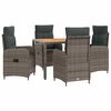 vidaXL Set dining pentru exterior 5 buc. Gri deschis și gri &icirc;nchis