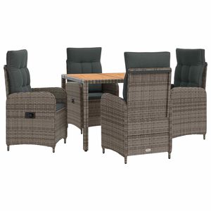 vidaXL Set dining pentru exterior 5 buc. Gri deschis și gri &icirc;nchis