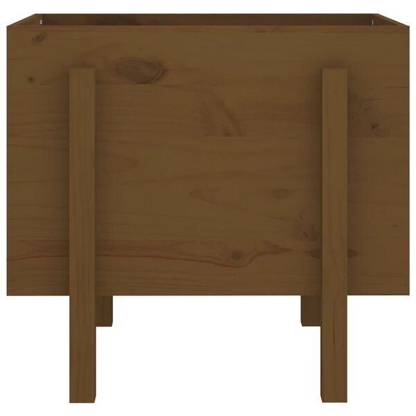 vidaXL Jardinieră de grădină, maro miere, 62x50x57 cm, lemn masiv pin