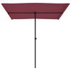 vidaXL Umbrelă de soare de exterior, stâlp aluminiu, bordo, 2x1,5 cm