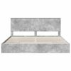 vidaXL Pat cu storage Gri din beton 200 x 200 cm Lemn compozit