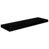 vidaXL Rafturi de perete 2 buc., negru extralucios, 80x23,5x3,8 cm MDF