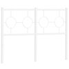 vidaXL Tăblie de pat metalică, alb, 120 cm