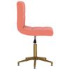 vidaXL Scaune de bucătărie pivotante, 2 buc., roz, catifea