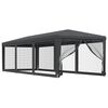 vidaXL Cort de petrecere cu 8 pereți din plasă, antracit, 3x9 m, HDPE