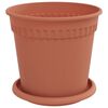 vidaXL Ghivece pentru plante 24 pcs Roșu cărămidă &Oslash; 17 x 14 cm Plastic