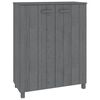 vidaXL Dulap CD-uri &bdquo;HAMAR&rdquo;, gri &icirc;nchis 85x40x108 cm, lemn masiv pin