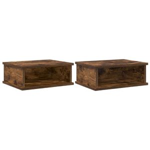 vidaXL Noptieră 2 buc. Stejar fumuriu 40 x 31 x 15 cm Lemn prelucrat