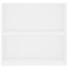 vidaXL Bibliotecă, alb, 80x30x76,5 cm, lemn prelucrat