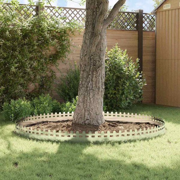 vidaXL Borduri pentru gazon 10 pcs Argintiu 103 x 0,05 x 22 cm