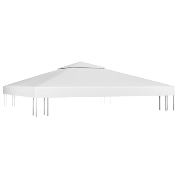 vidaXL Acoperiș de pavilion cu 2 niveluri, alb, 3x3 m, 310 g/m²