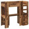 vidaXL Cadru de pat supraetajat cu birou Lemn vechi 75 x 190 cm