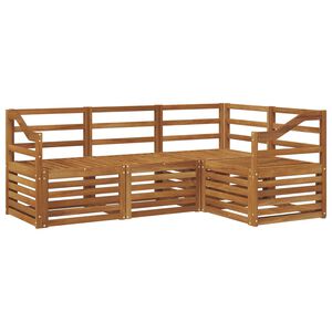 vidaXL Seturi de canapele 4 pcs natural Lemn Solid de Acacia