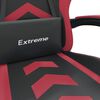 vidaXL Scaun gaming pivotant/suport picioare negru/roșu vin piele eco