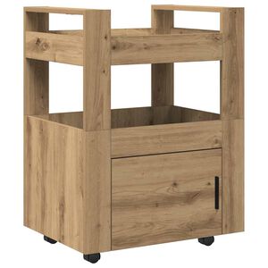 vidaXL Troler de Bucătărie stejar artizanal 60 x 45 x 80 cm