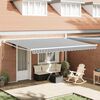 vidaXL Copertină retractabilă antracit/alb, 4,5x3 m, textil/aluminiu