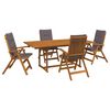 vidaXL Set de dining pentru exterior cu parasolar 6 buc. 4-Locuri