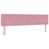 vidaXL Pat cu arcuri cu saltea cu headboard Roz 200 x 200 cm Catifea
