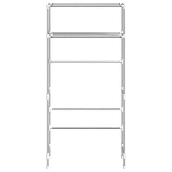 vidaXL Raft depozitare mașină spălat 2 niveluri gri 69x28x143 cm, fier