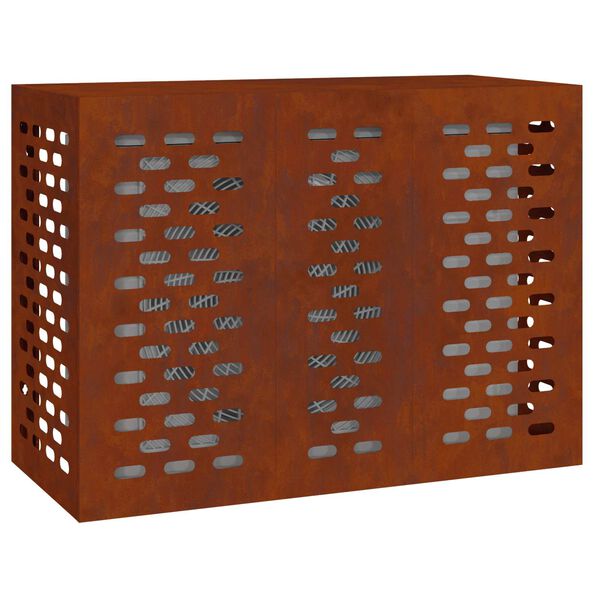 vidaXL Husă pentru aer condiționat Ruginit 110 x 50 x 80 cm