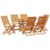 vidaXL Set de masă pentru grădină 7 pcs Maro Lemn Solid de Acacia