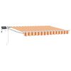 vidaXL Marchiză retractabilă manuală cu led-uri Multicolour 3 x 2 m