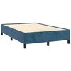 vidaXL Pat box spring cu saltea, albastru &icirc;nchis, 120x190 cm, catifea