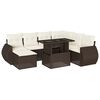 vidaXL Set canapele de grădină cu perne, 8 piese, maro, poliratan