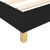 vidaXL Pat box spring cu saltea, negru, 100x200 cm, textil