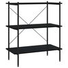 vidaXL Unitate cu rafturi pe 3 niveluri, negru, 80x40x92 cm