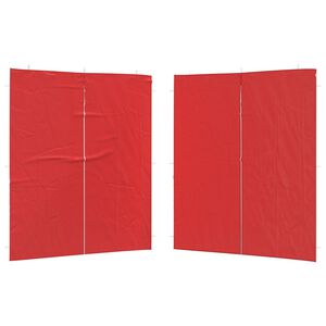 vidaXL Perete lateral pentru cort de petrecere 2 pcs Roșu 200 x 195 cm