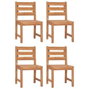 vidaXL Scaune de grădină, 4 buc., lemn masiv de tec
